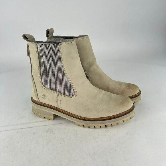 Timberland Courmayeur Valley Chelsea Boot US 11 Beige Pull On Ankle Boots - Picture 12 of 14